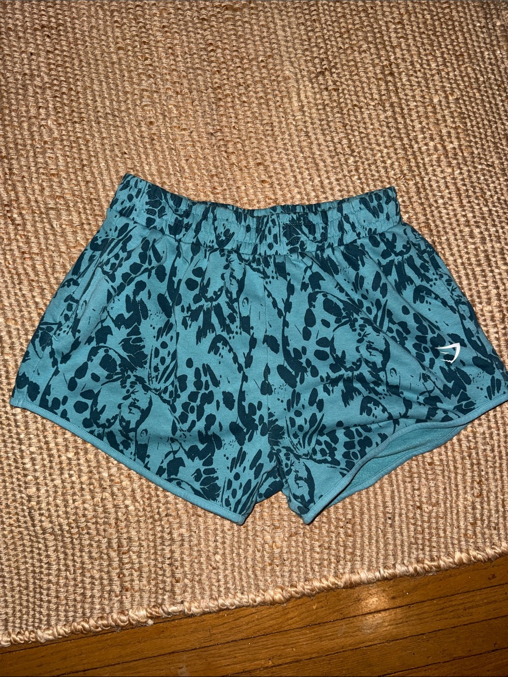 Gymshark Teal Printed Shorts M